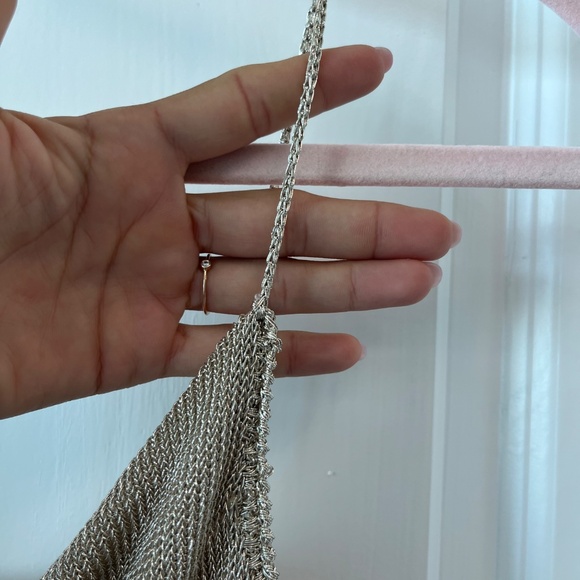 TOPSHOP Gold Metallic Chain Strap Cowl Neck Cami - Picture 8 of 9